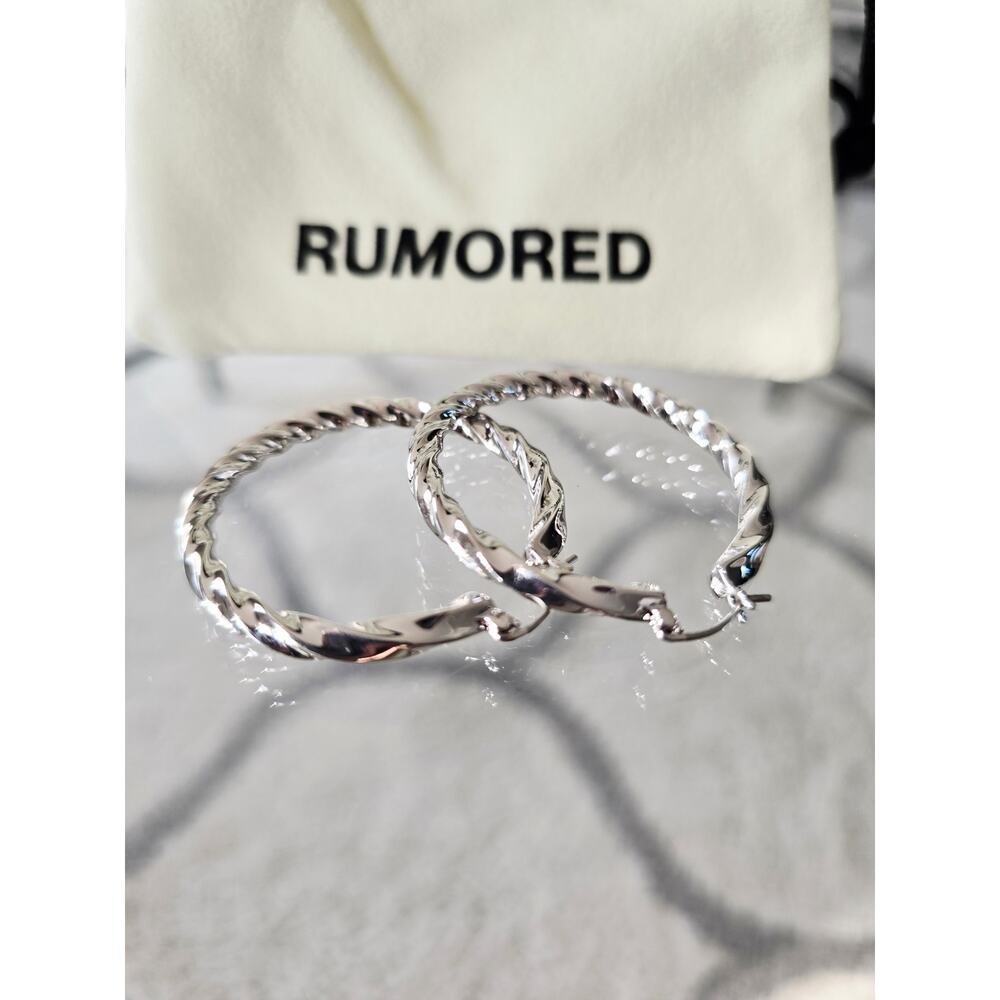 Rumored Silver Rope Hoop Earrings New